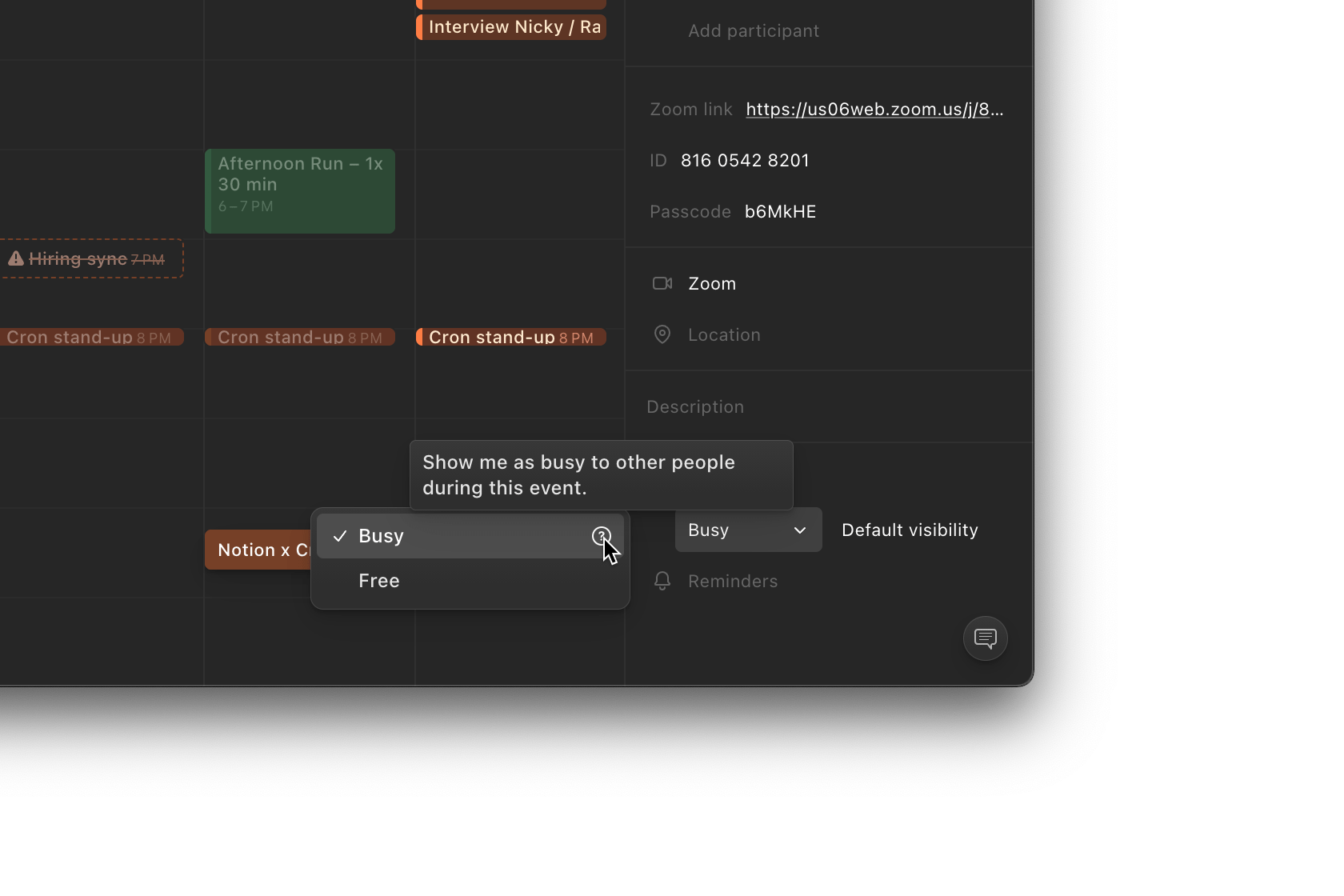 Cron Changelog Nov 29 2021 Freebusy And Event Visibility